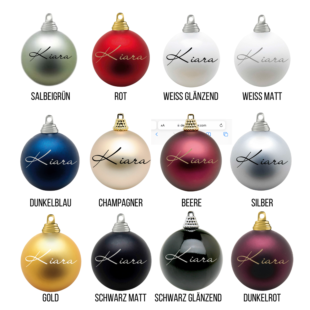 Personalisierte Weihnachtskugel