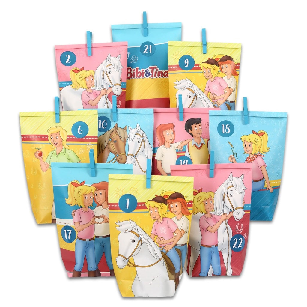 Adventskalender mit bedruckten Tüten – Bibi & Tina