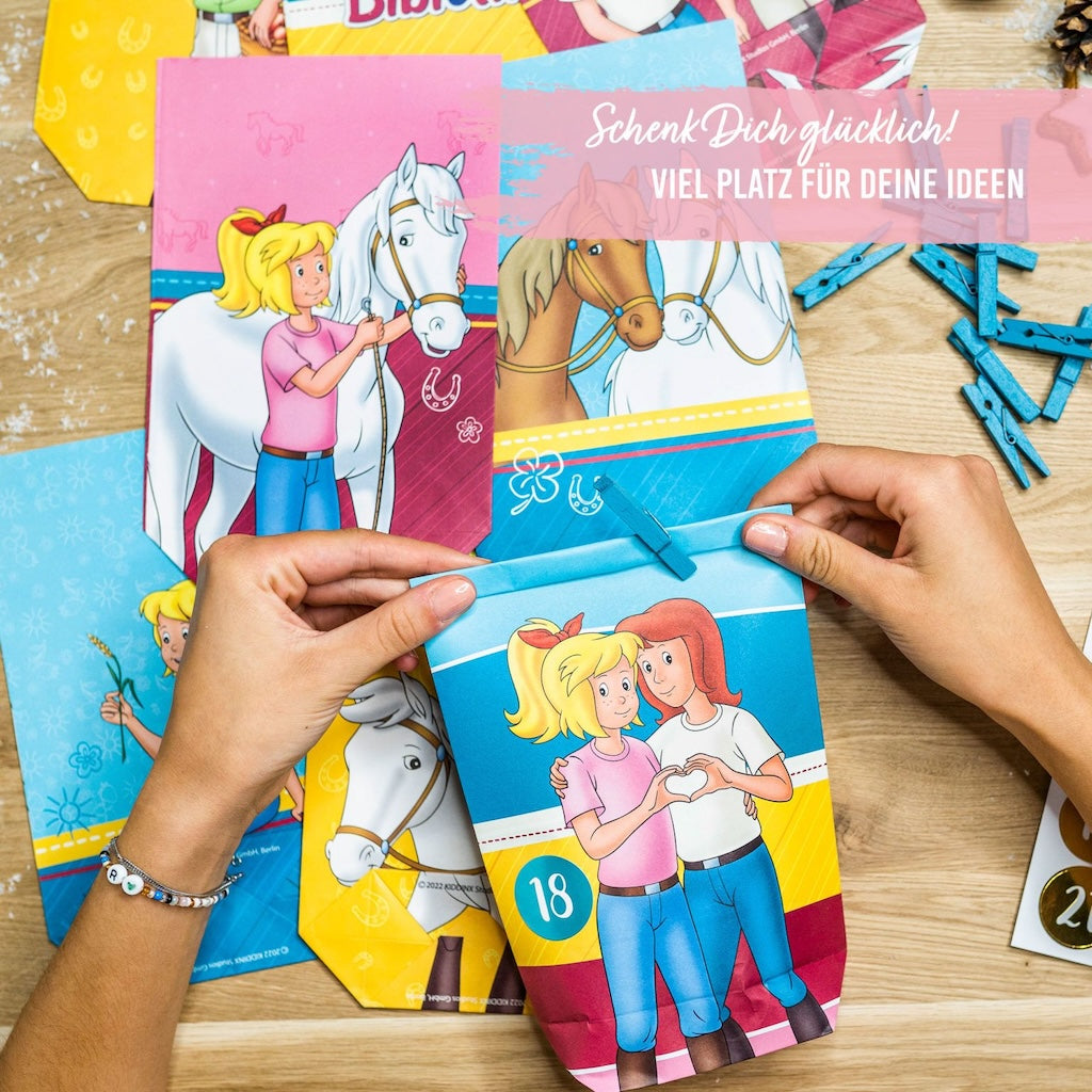 Adventskalender mit bedruckten Tüten – Bibi & Tina