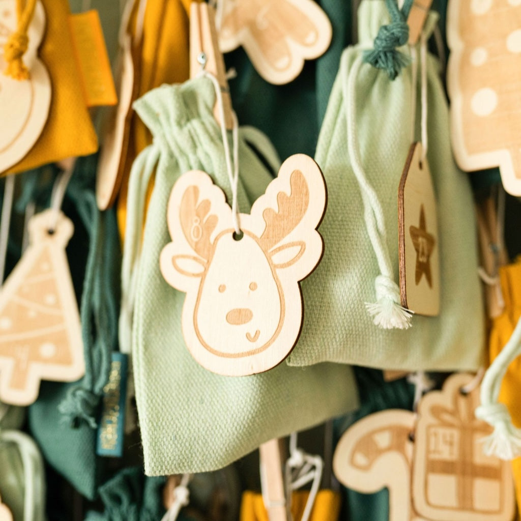 Adventskalender Zahlen aus Holz – verschiedene Motive