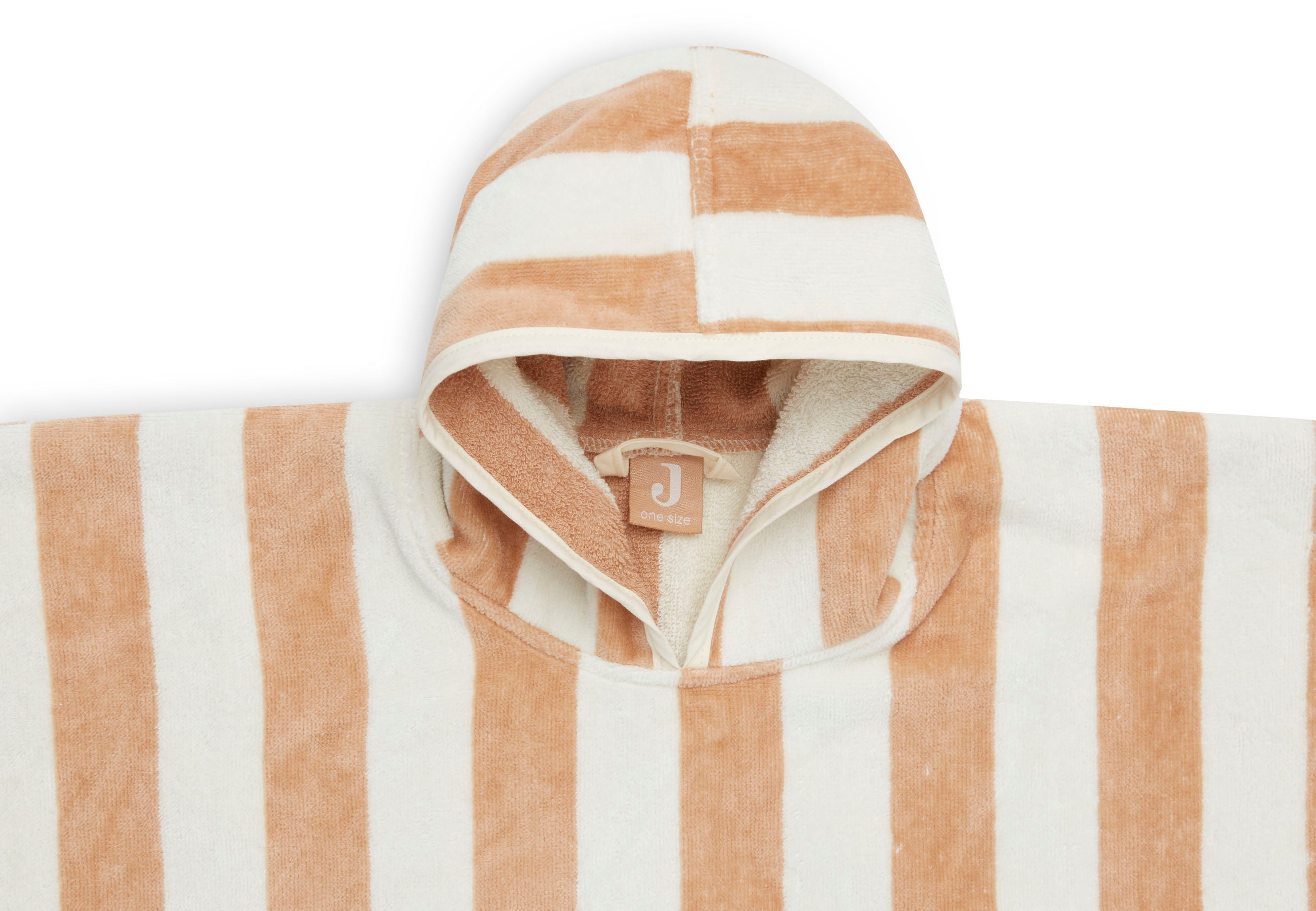 Badeponcho Stripe Frottee - Biscuit - GOTS