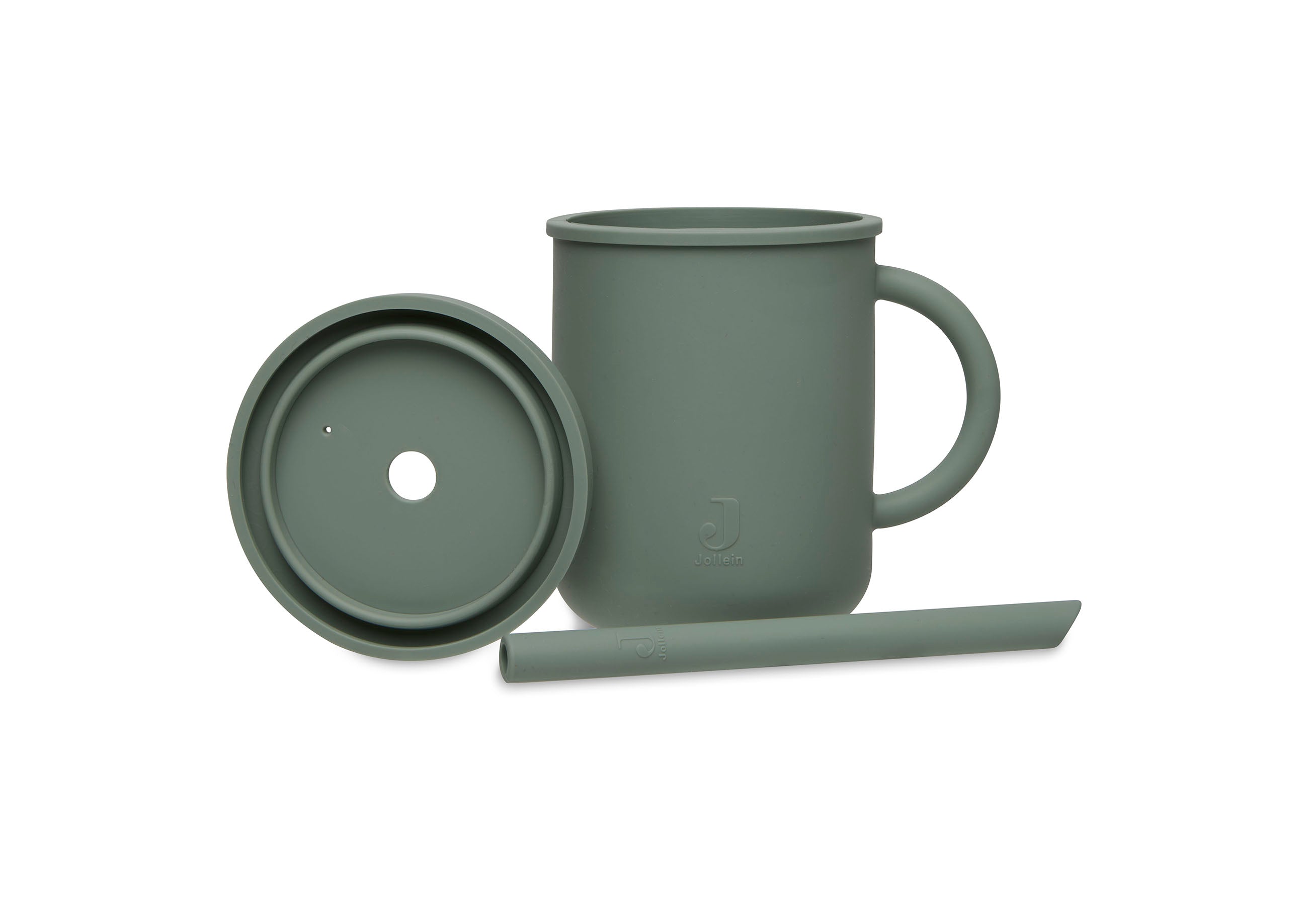 Becher Trinkhalm Silikon - Ash Green