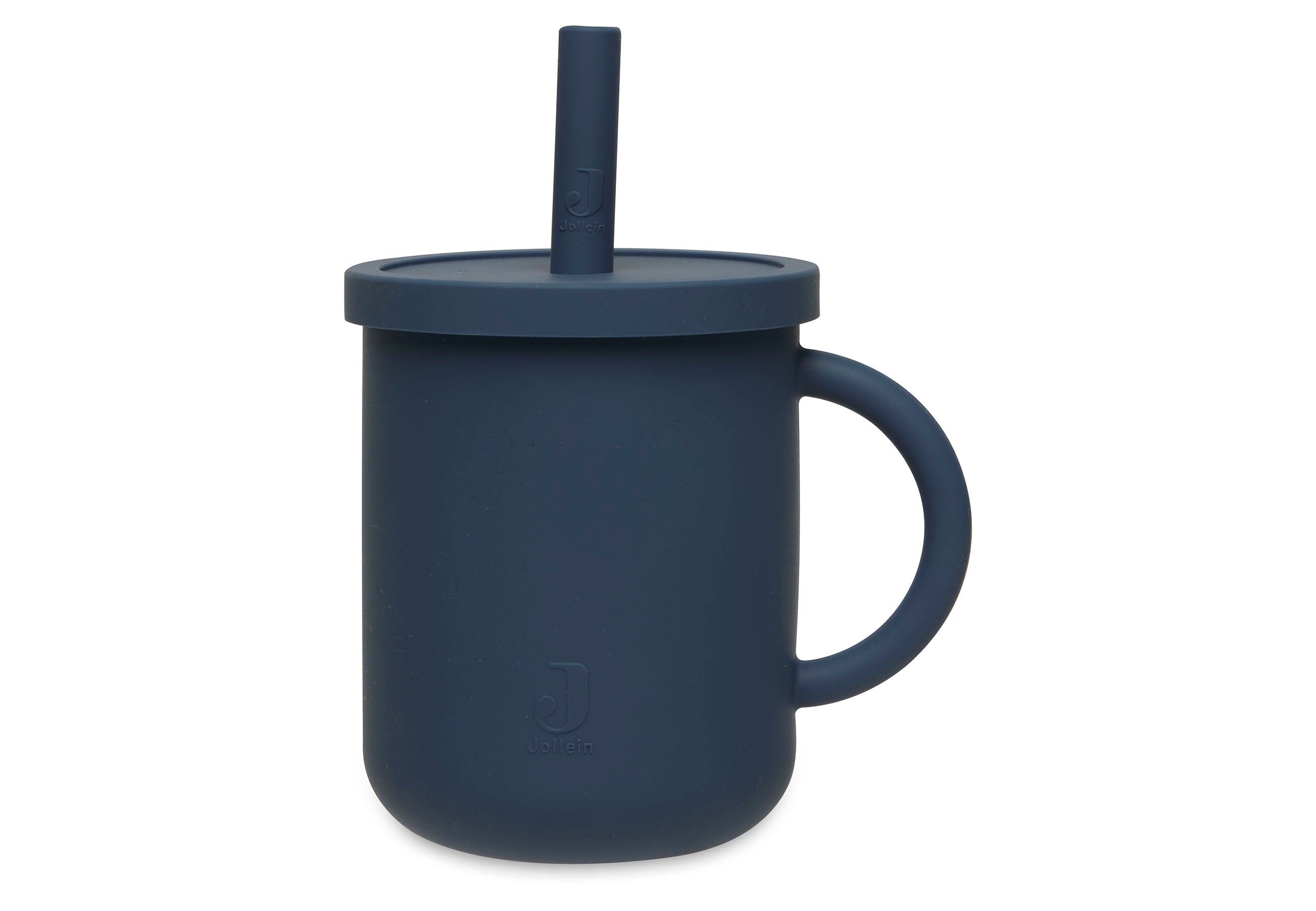 Becher Trinkhalm Silikon - Jeans Blue