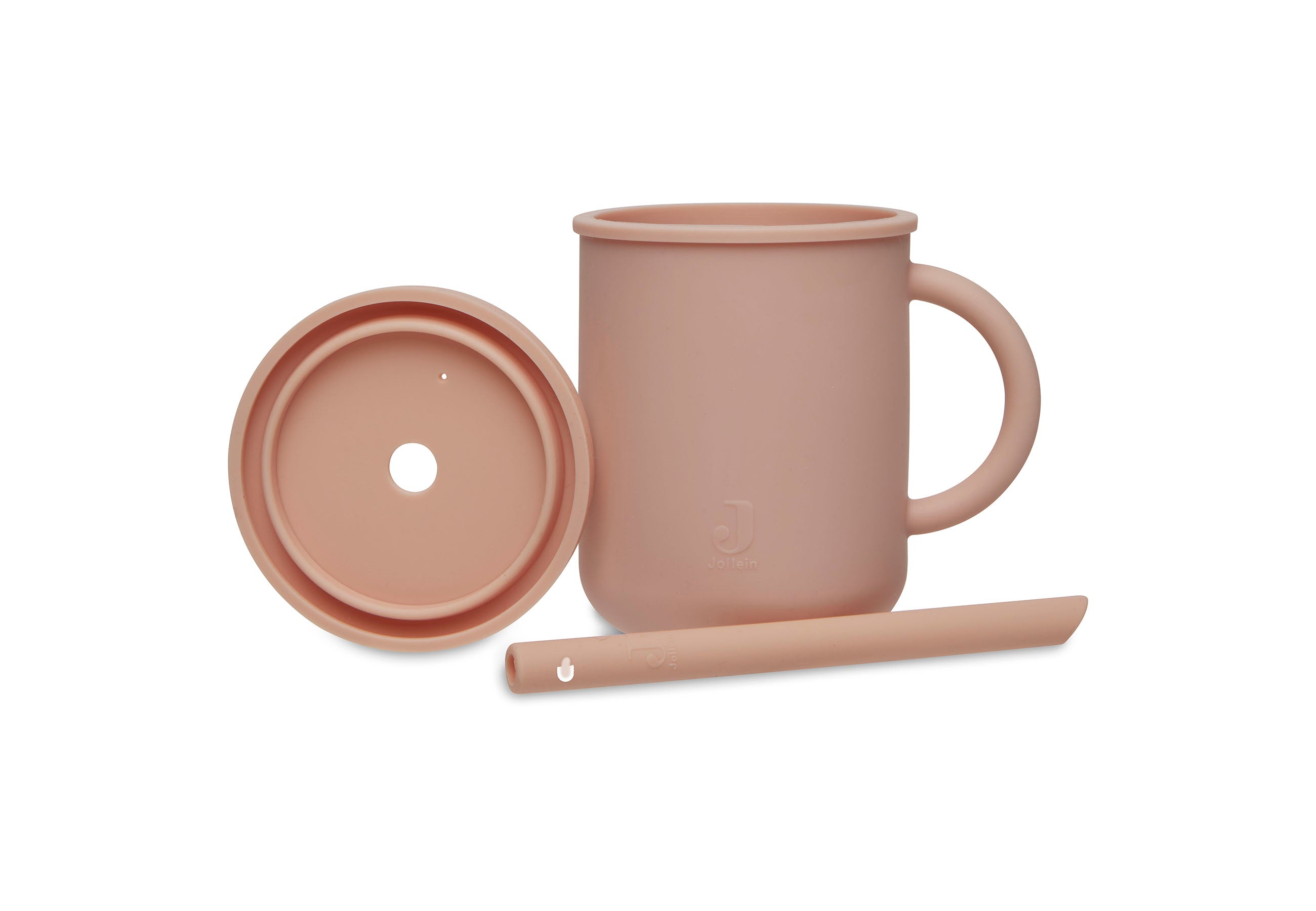 Becher Trinkhalm Silikon - Pale Pink