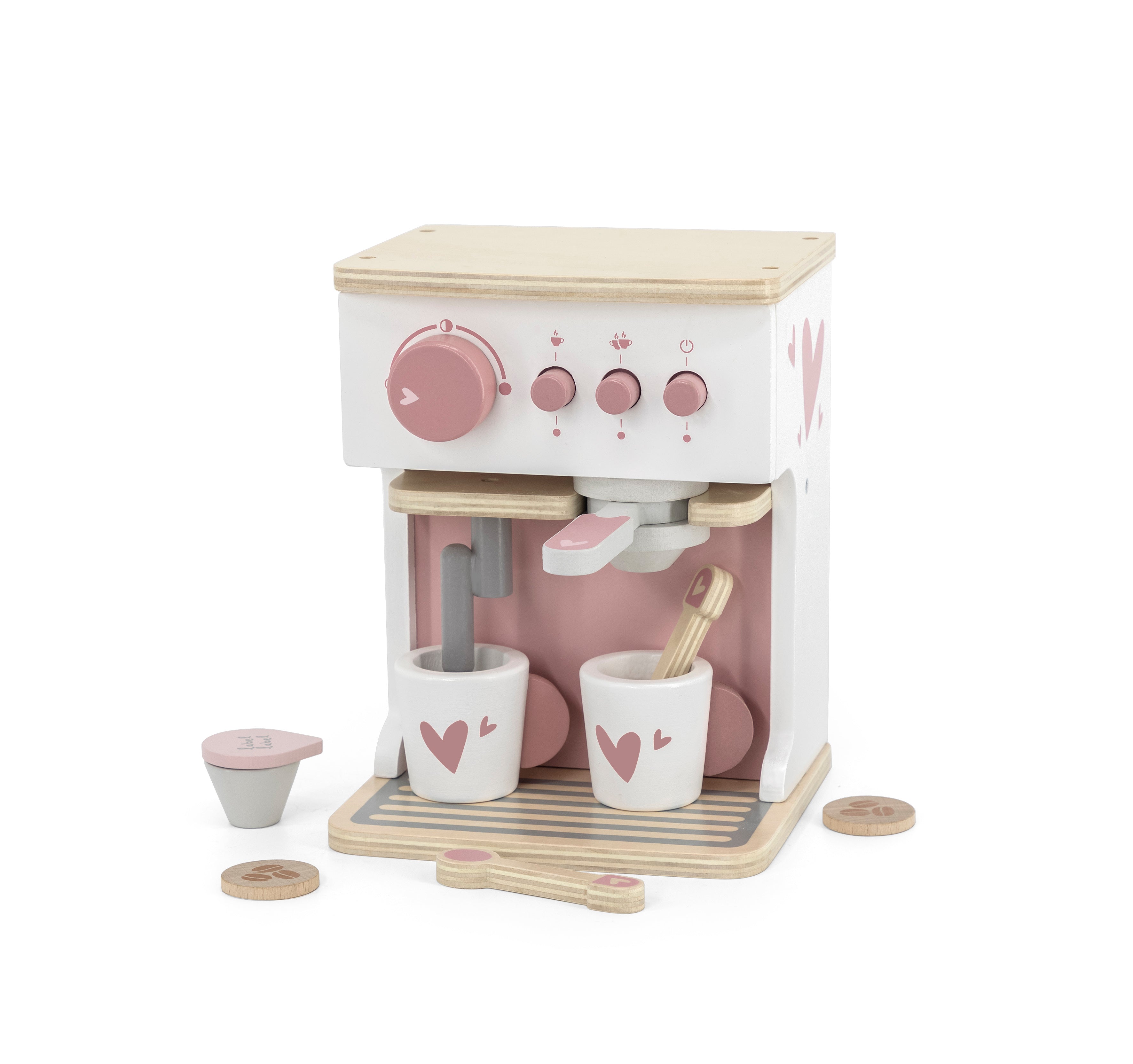 Holz Espresso Kaffeemaschine Rosa