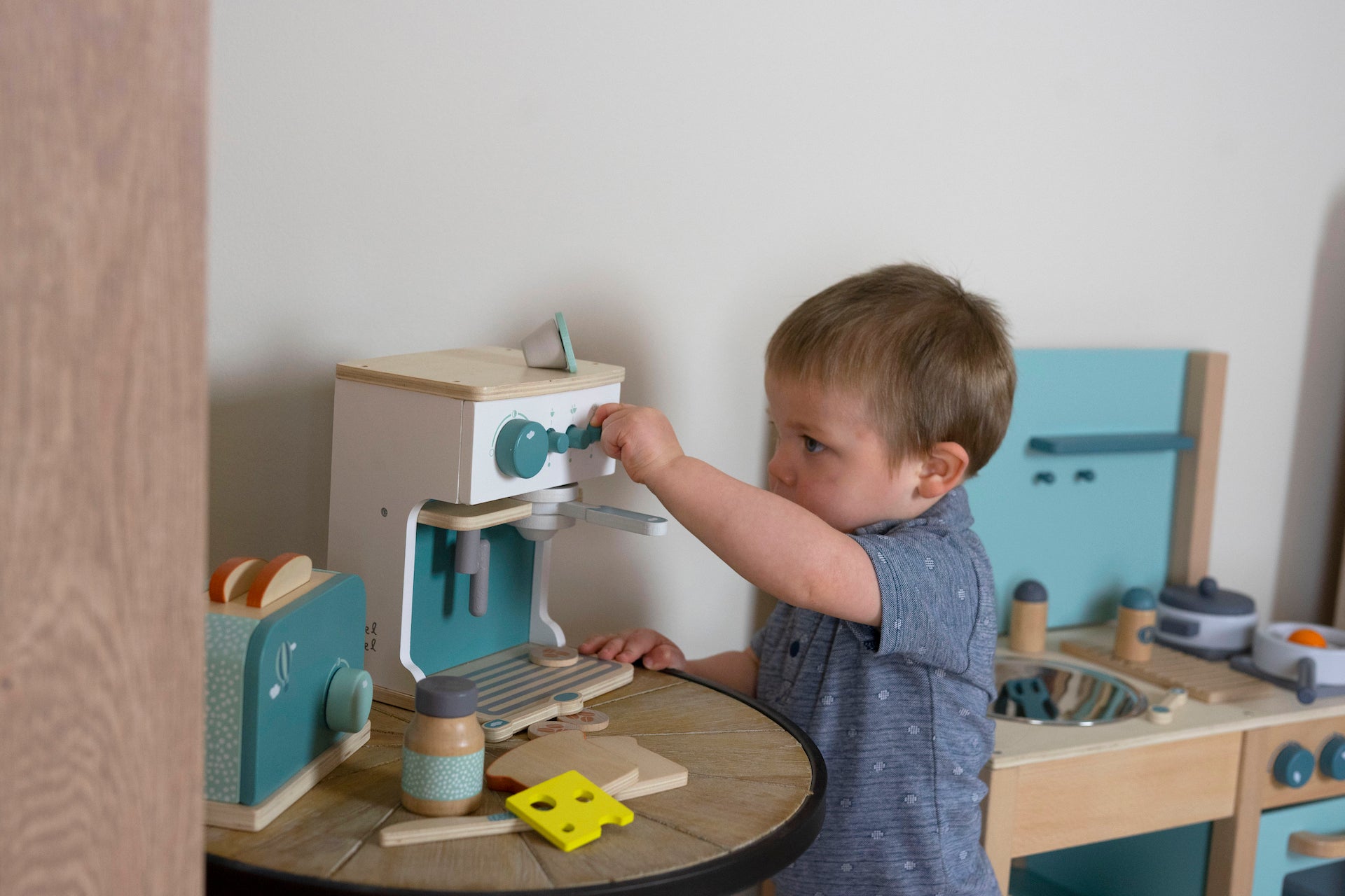 Holz Espresso Kaffeemaschine Grün