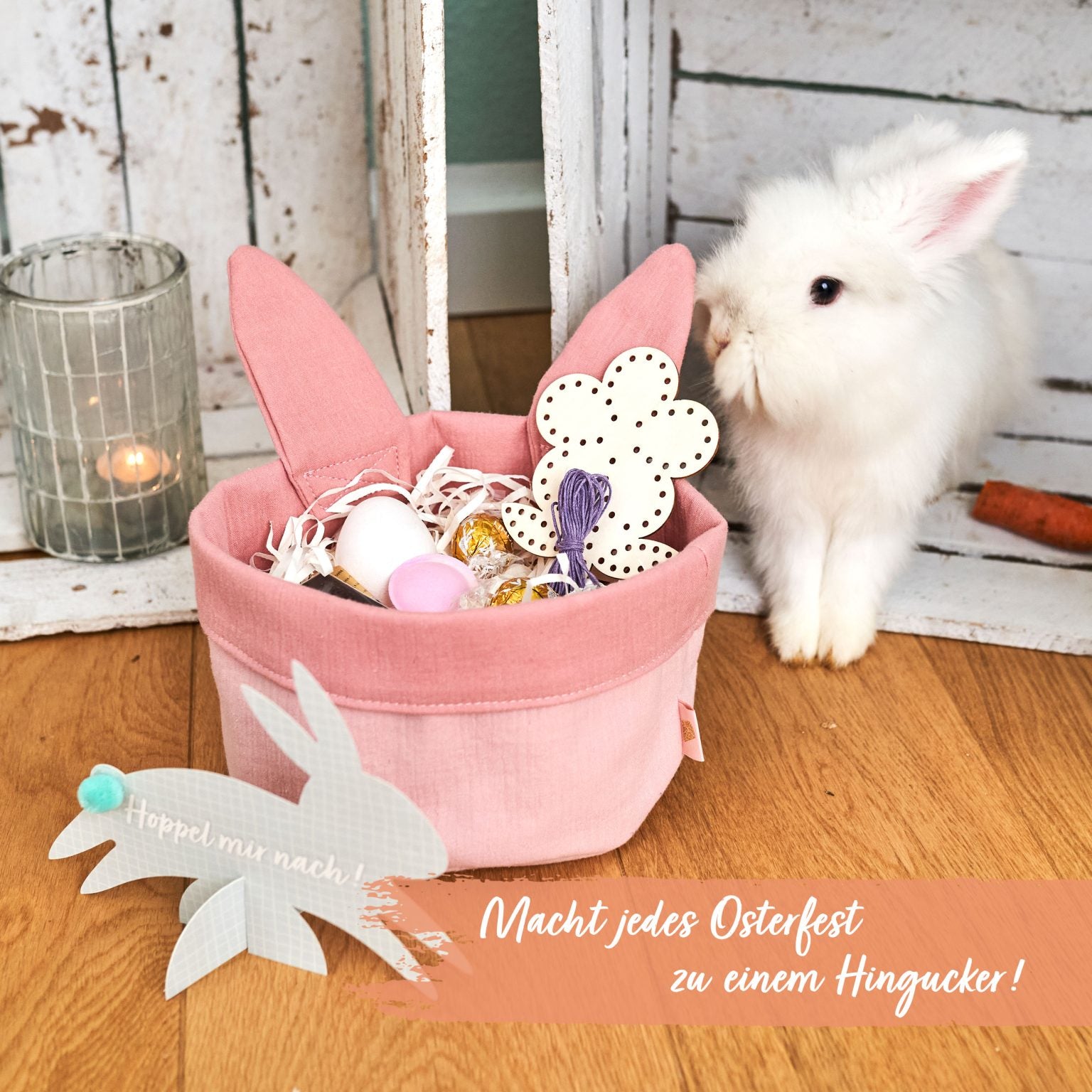 Osternest mit Hasenohren