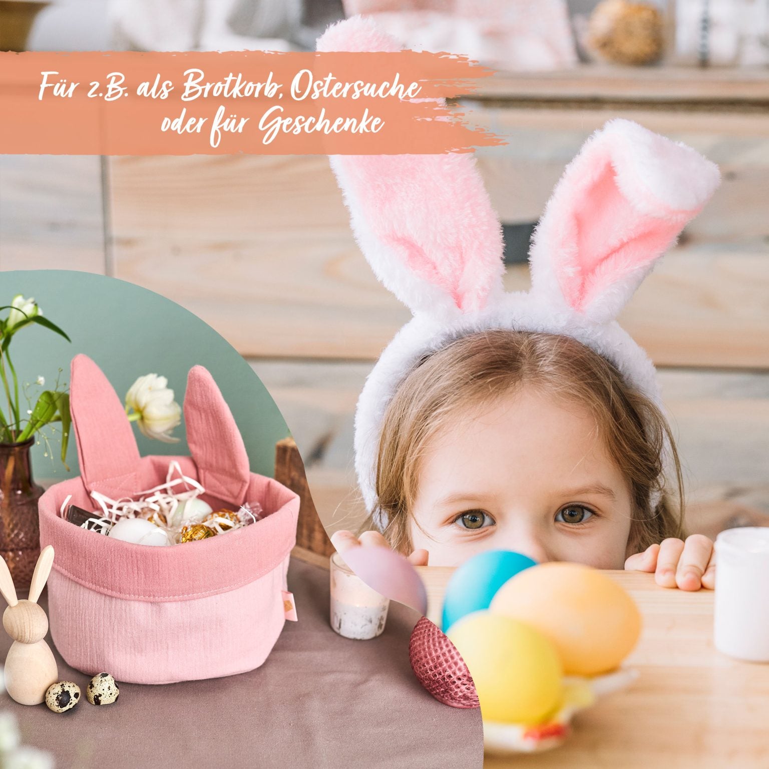 Osternest mit Hasenohren