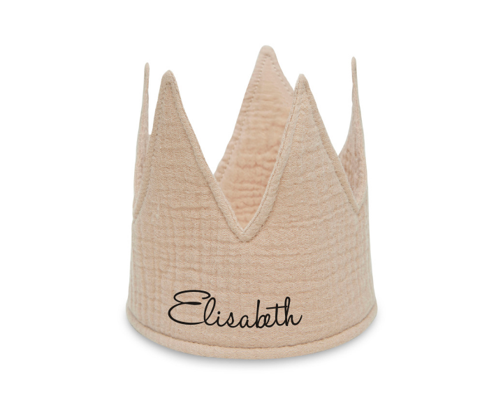 Geburtstagskrone Stoff Biscuit