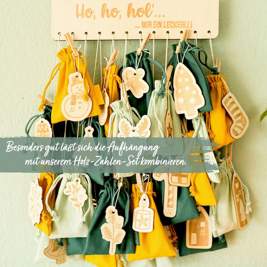 Holzaufhängung für Adventskalender – Hund