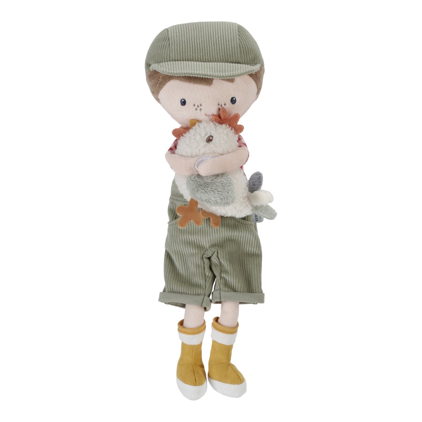 Kuschelpuppe Farmer Jim mit Huhn 35cm