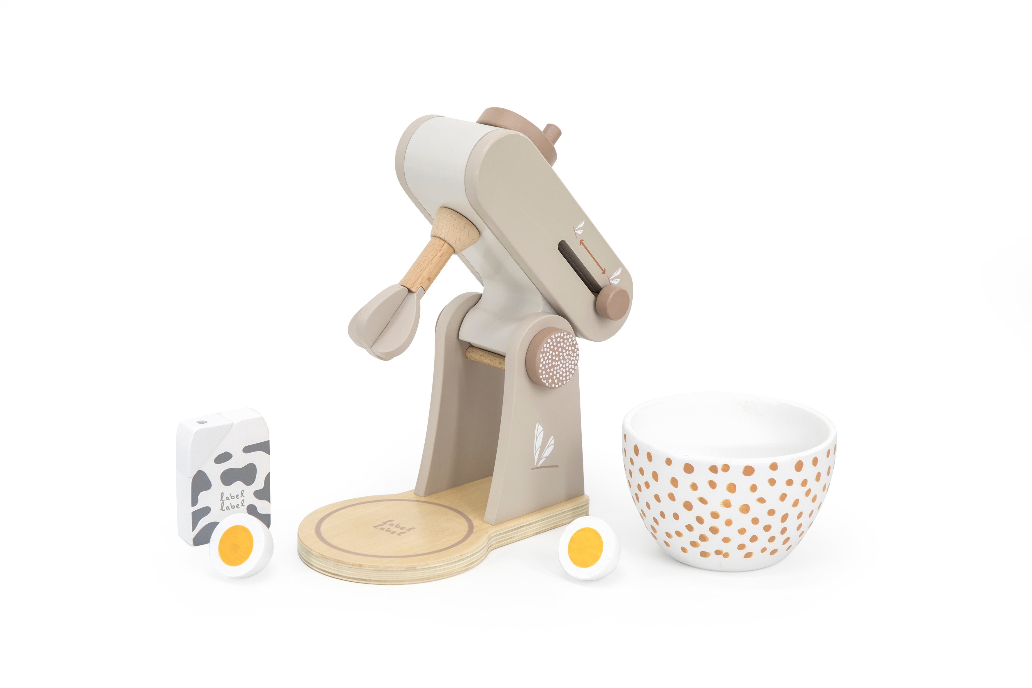 Holz Mixer Küchenmaschine Nougat