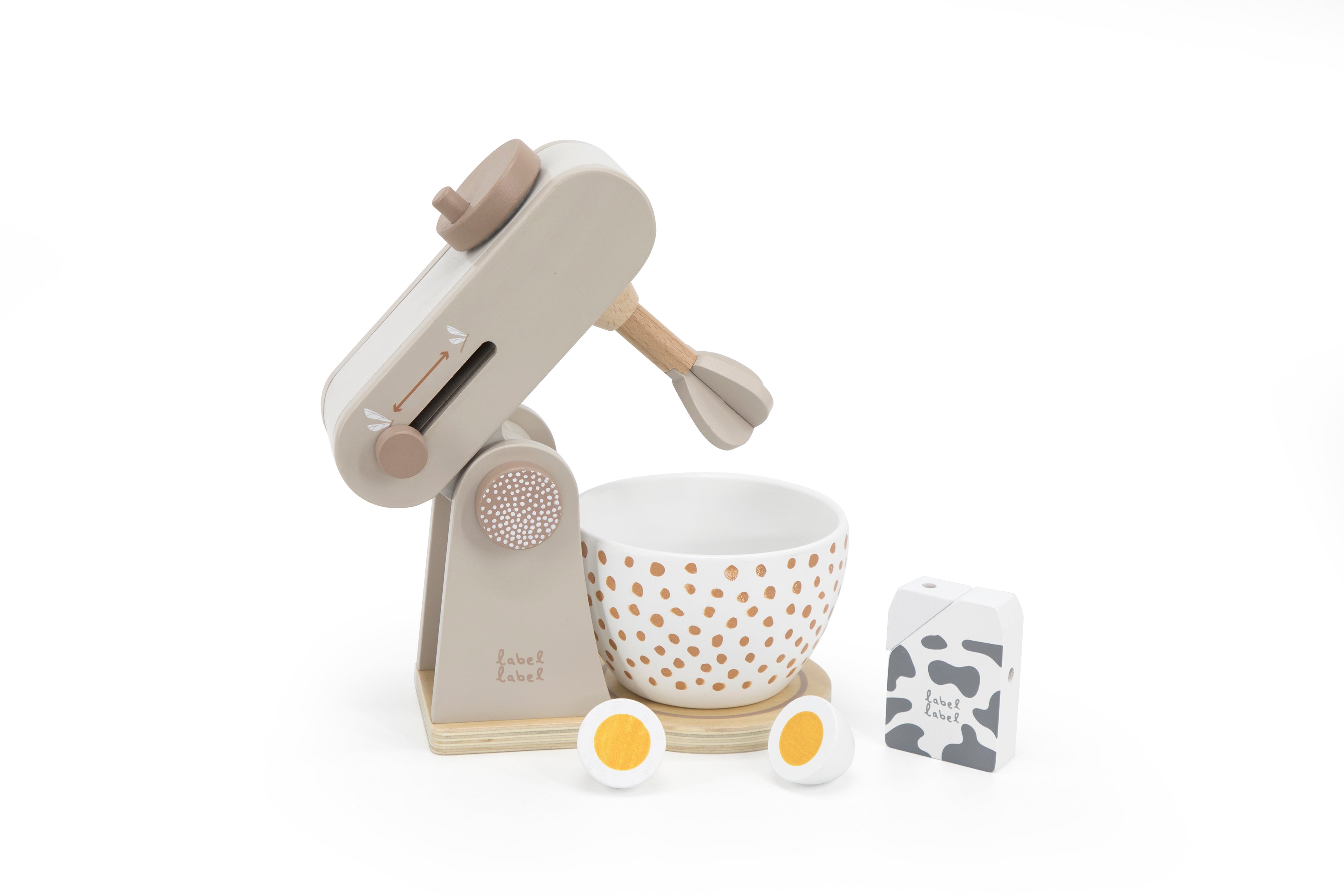 Holz Mixer Küchenmaschine Nougat