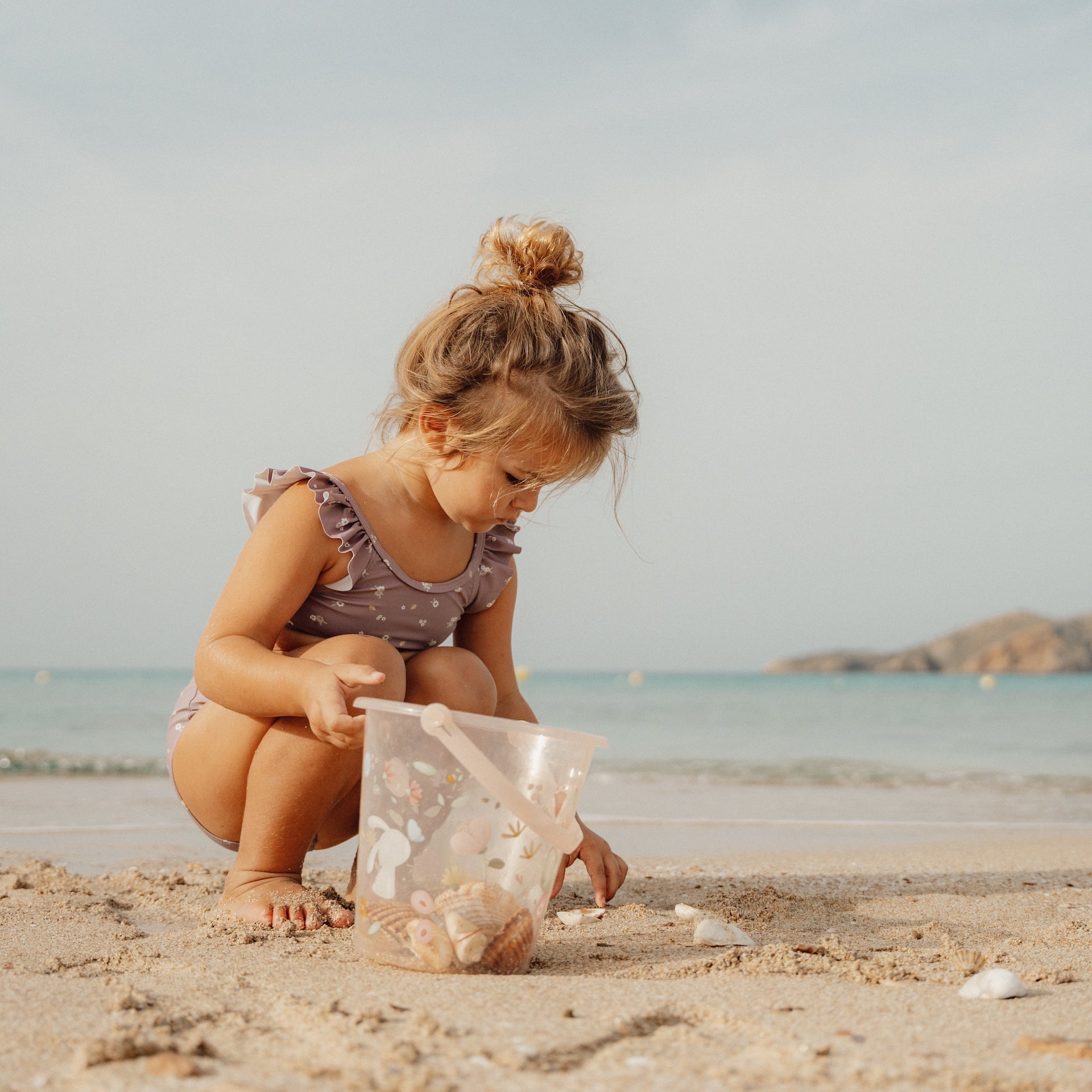 Muschelkübel/Eimer Flowers & Butterflies
