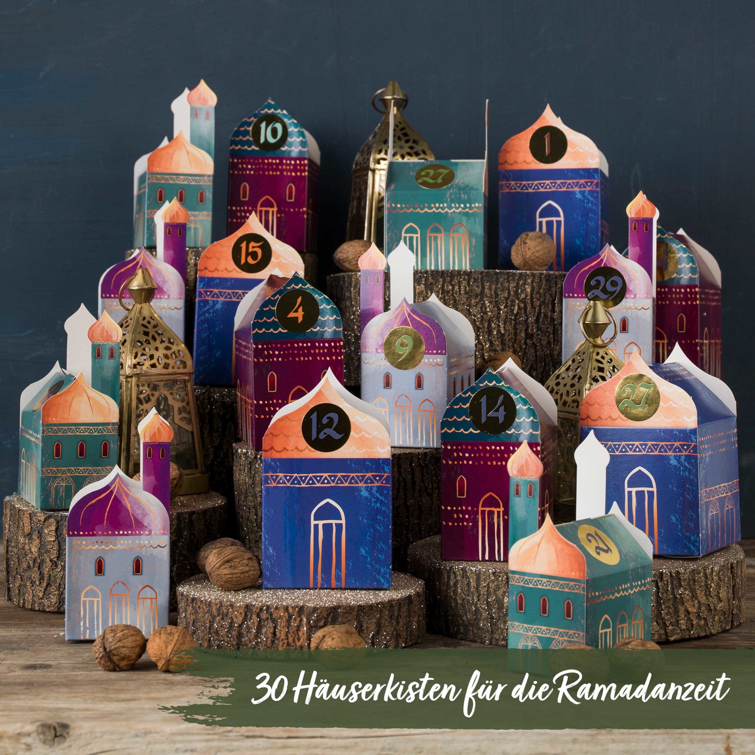 Ramadan Kalender zum Basteln – Häuser Set