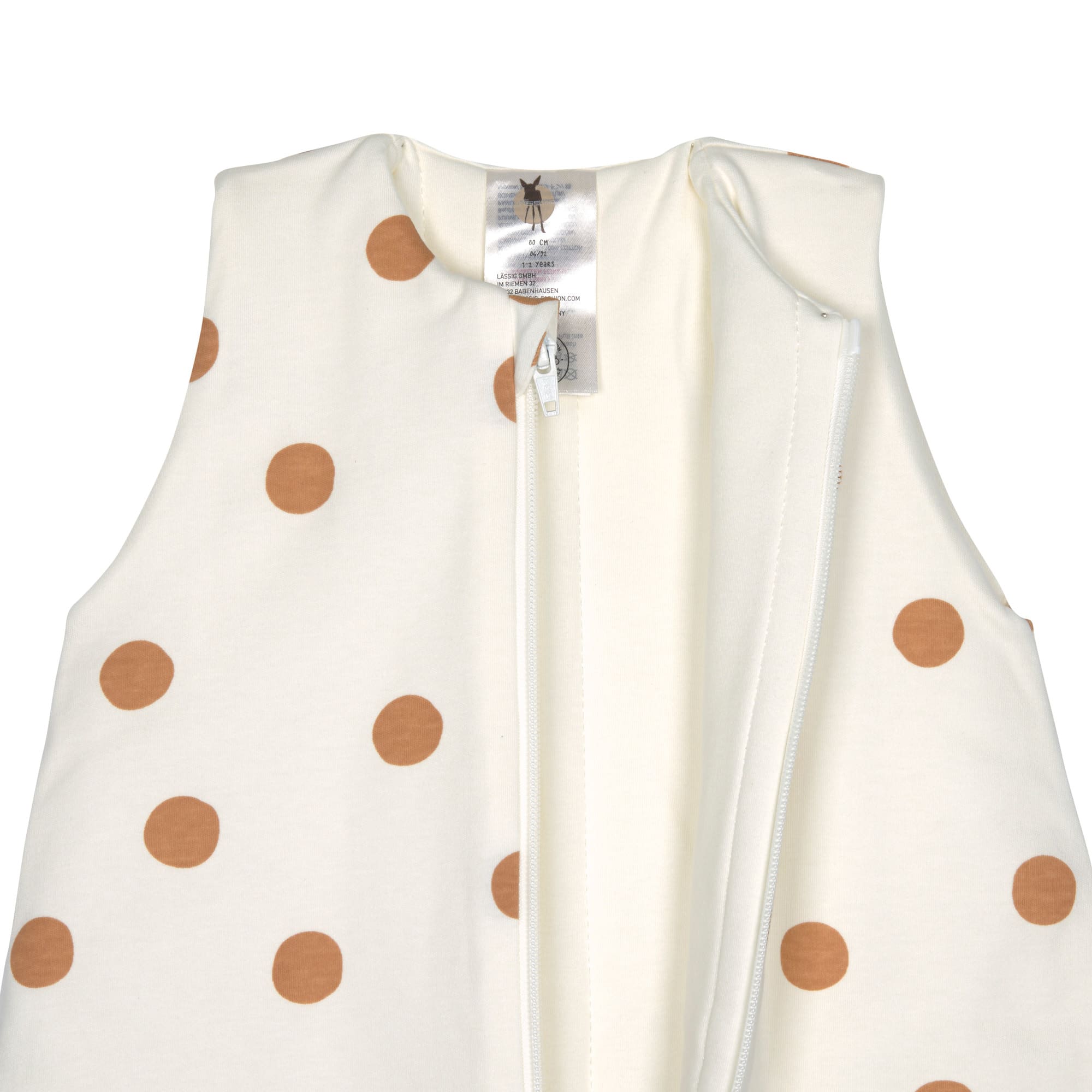 Schlafsack/-anzug - Sleeping Jumper, Big Dots Milky