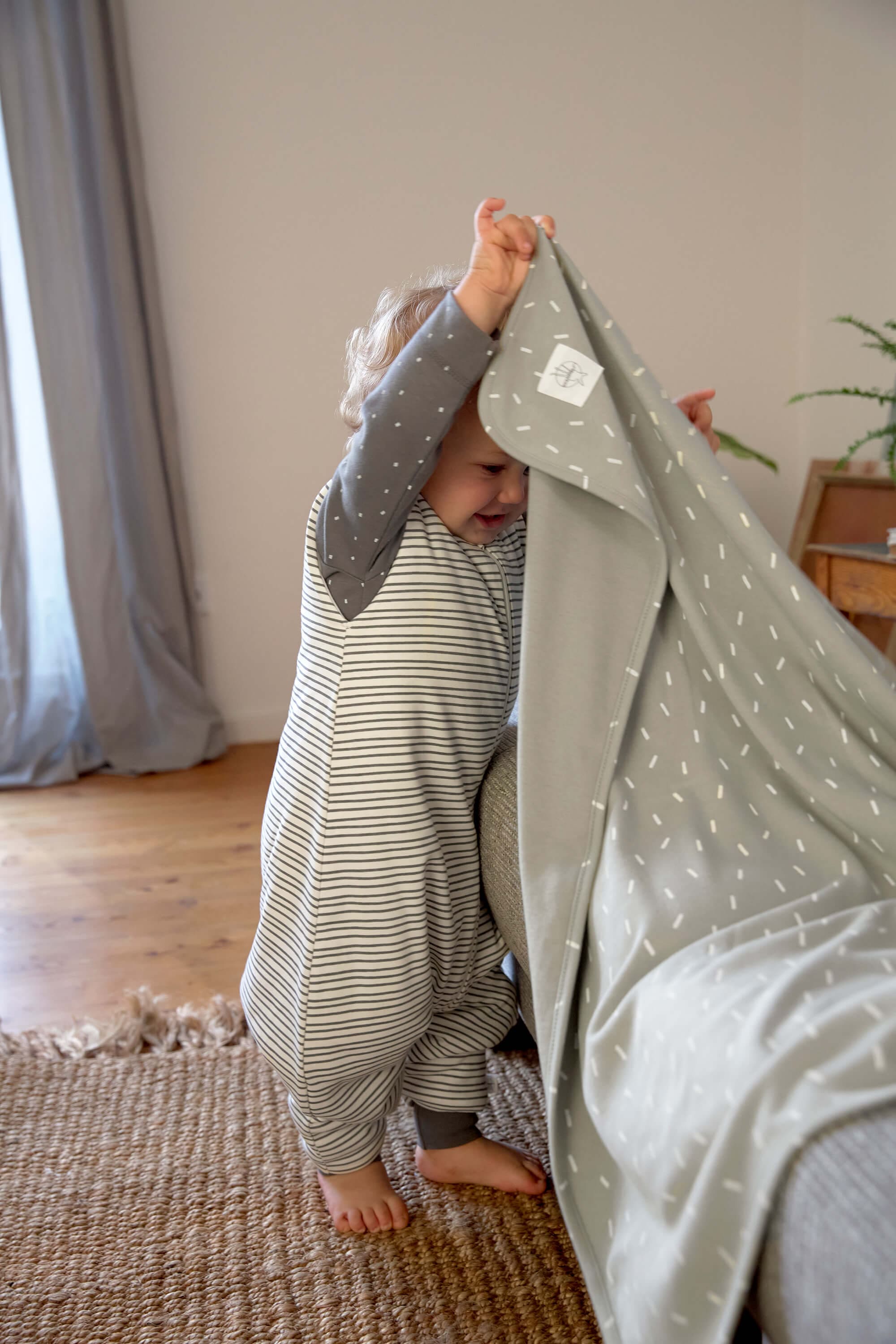 Schlafsack/-anzug - Sleeping Jumper, Striped Grey