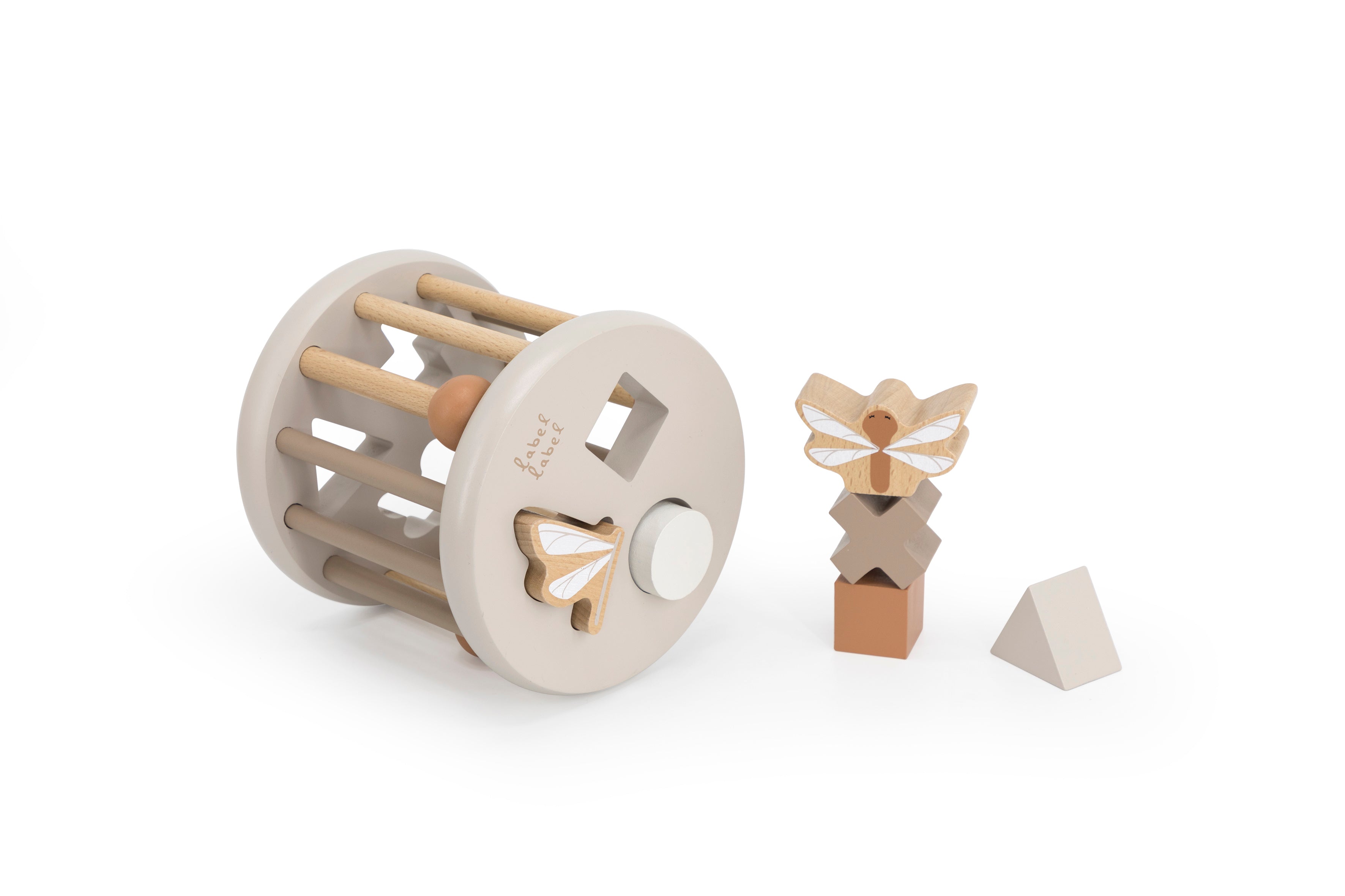 Sortierspielrad mit Steckformen Nougat