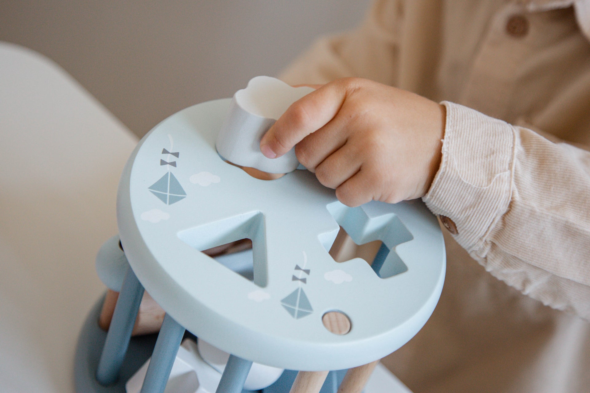 Sortierspielrad mit Steckformen Blau