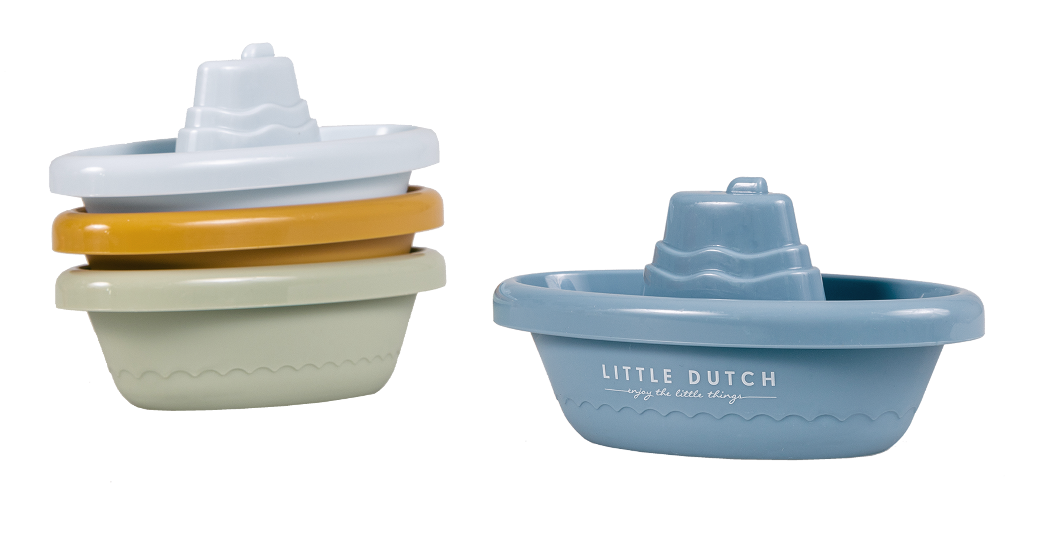 Badeboote, stapelbar blau