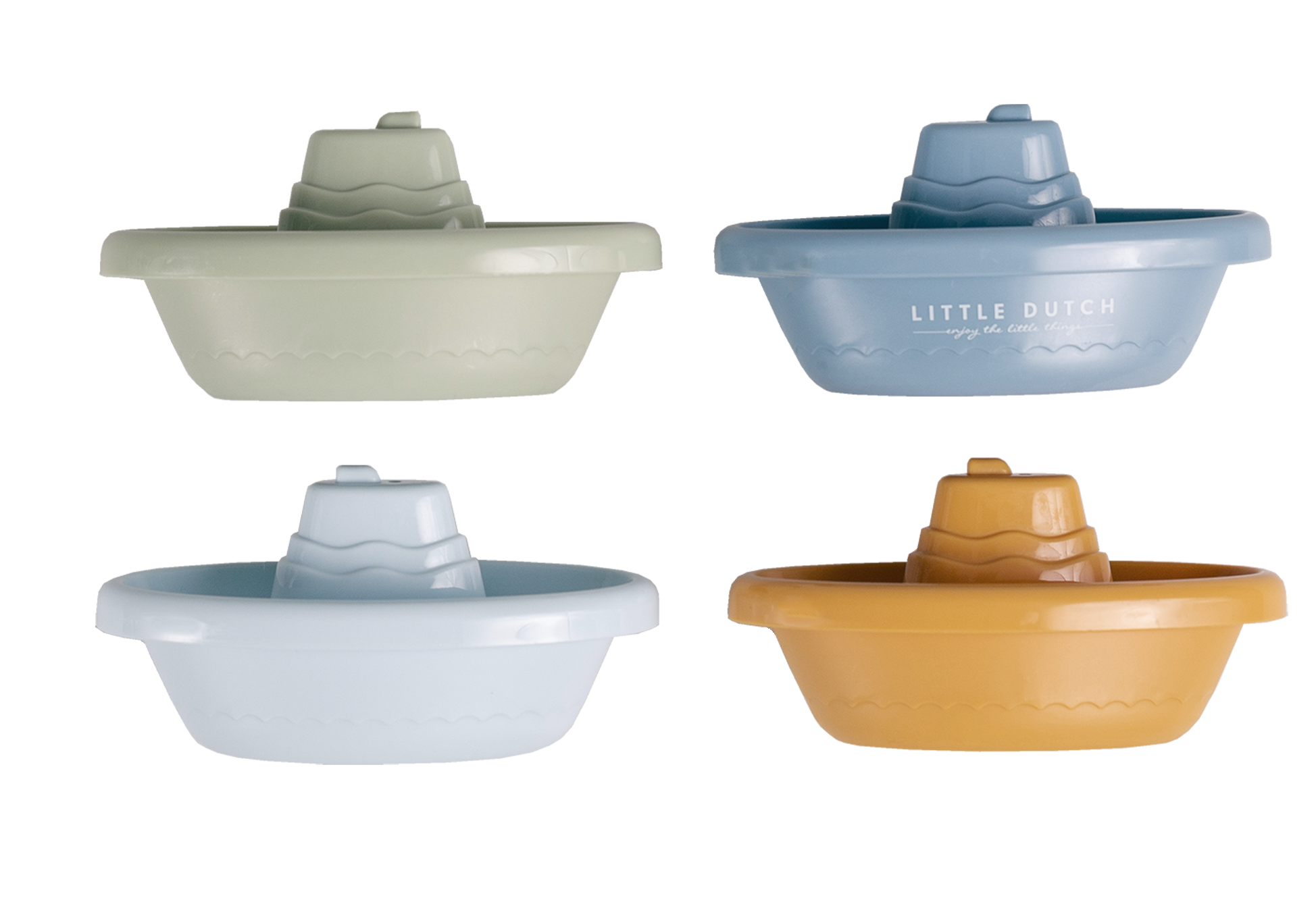 Badeboote, stapelbar blau