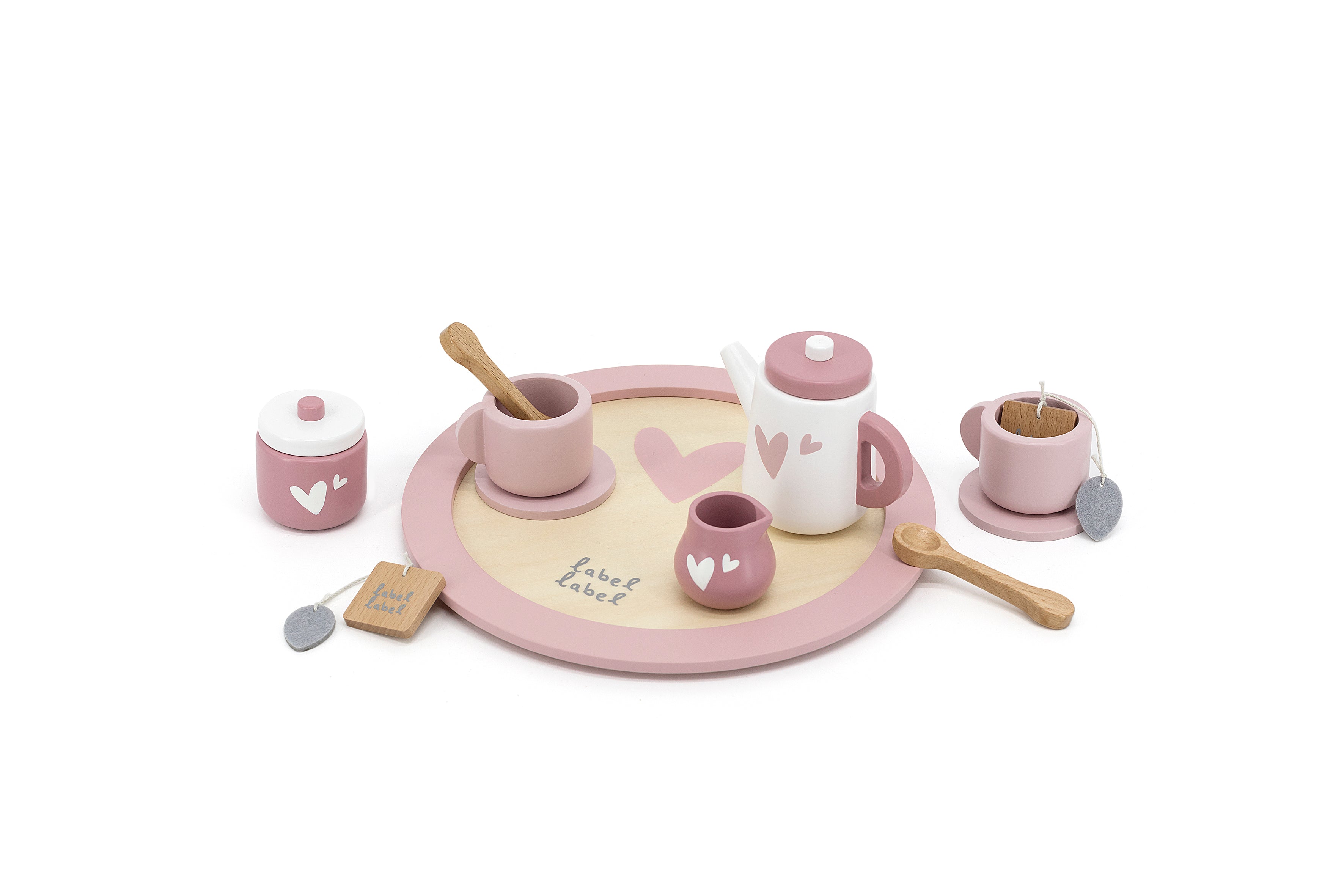 Holz Tee-Set Rosa