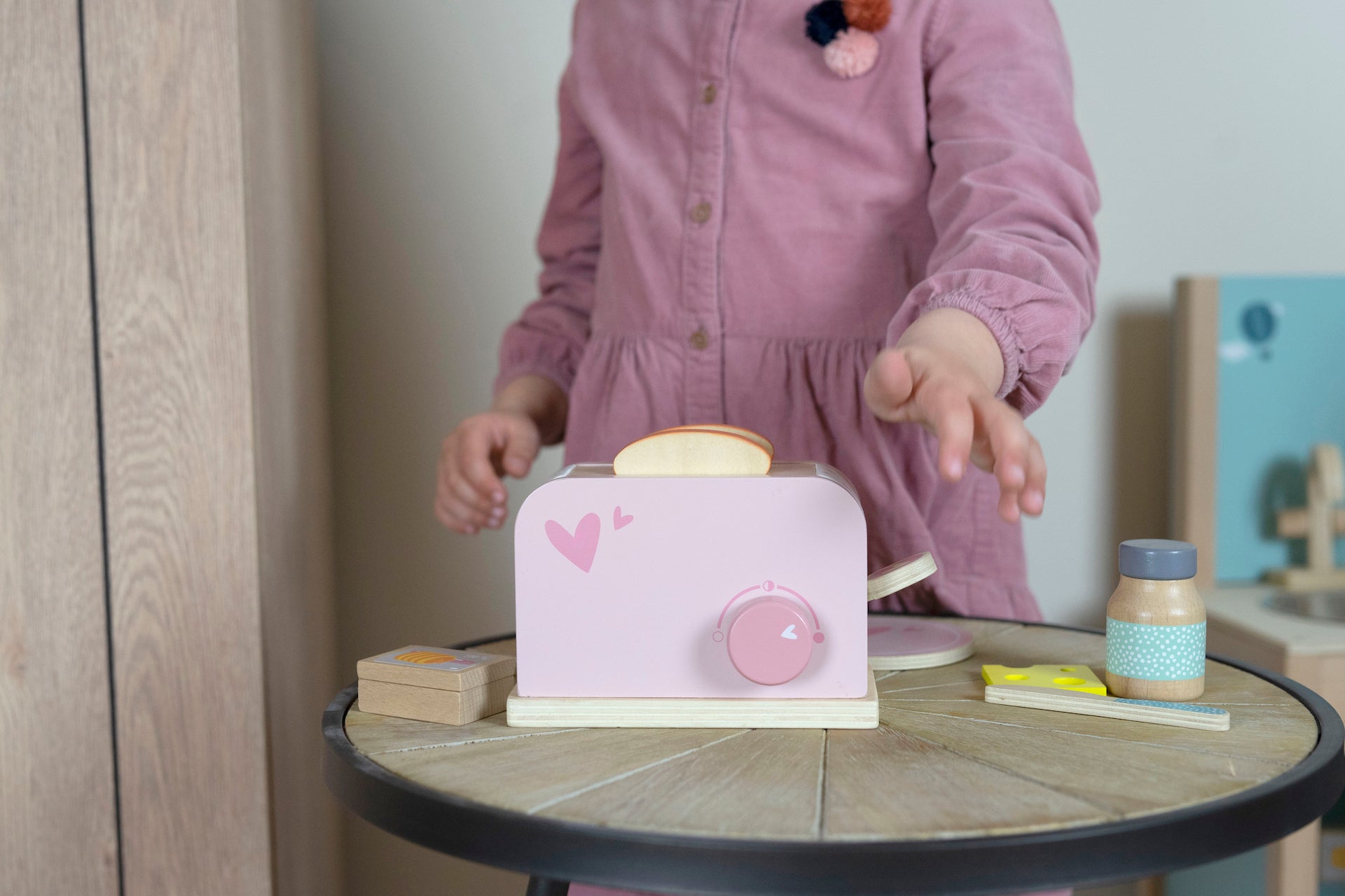 Holz Küchenzubehör Toaster Rosa