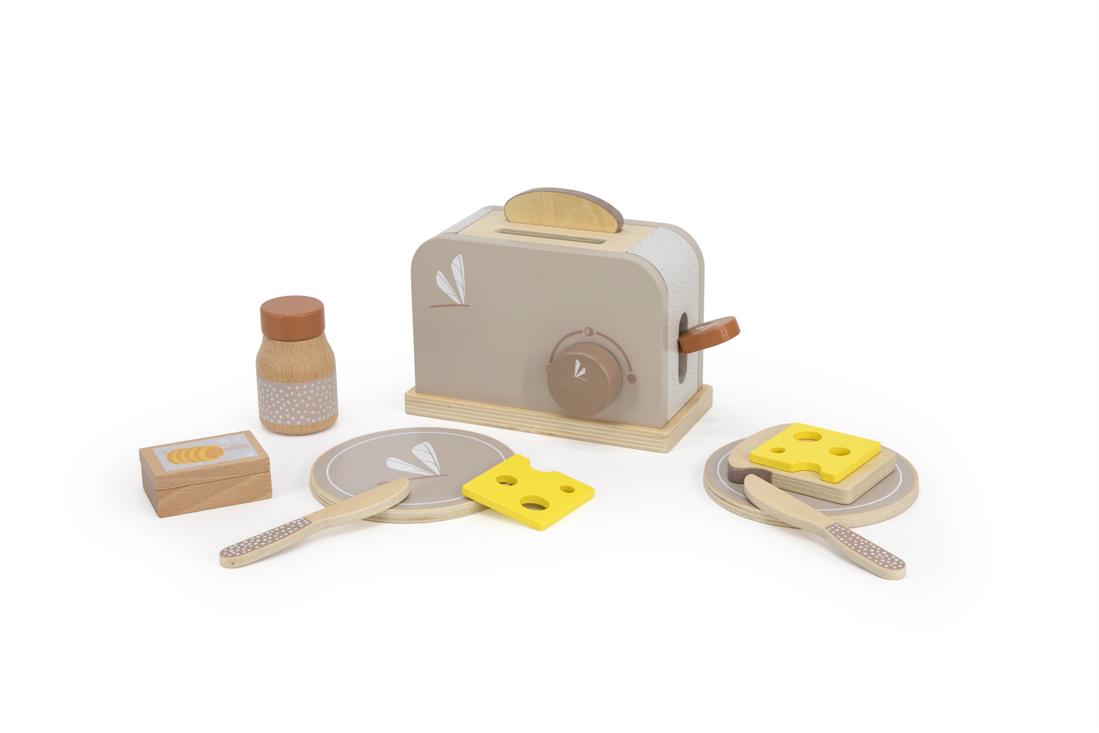 Holz Küchenzubehör Toaster Nougat