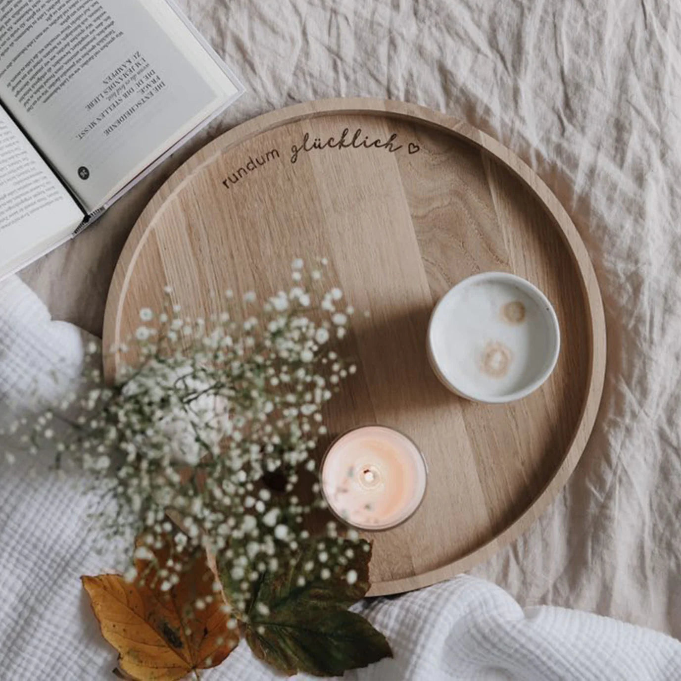 Tablett "rundum glücklich"