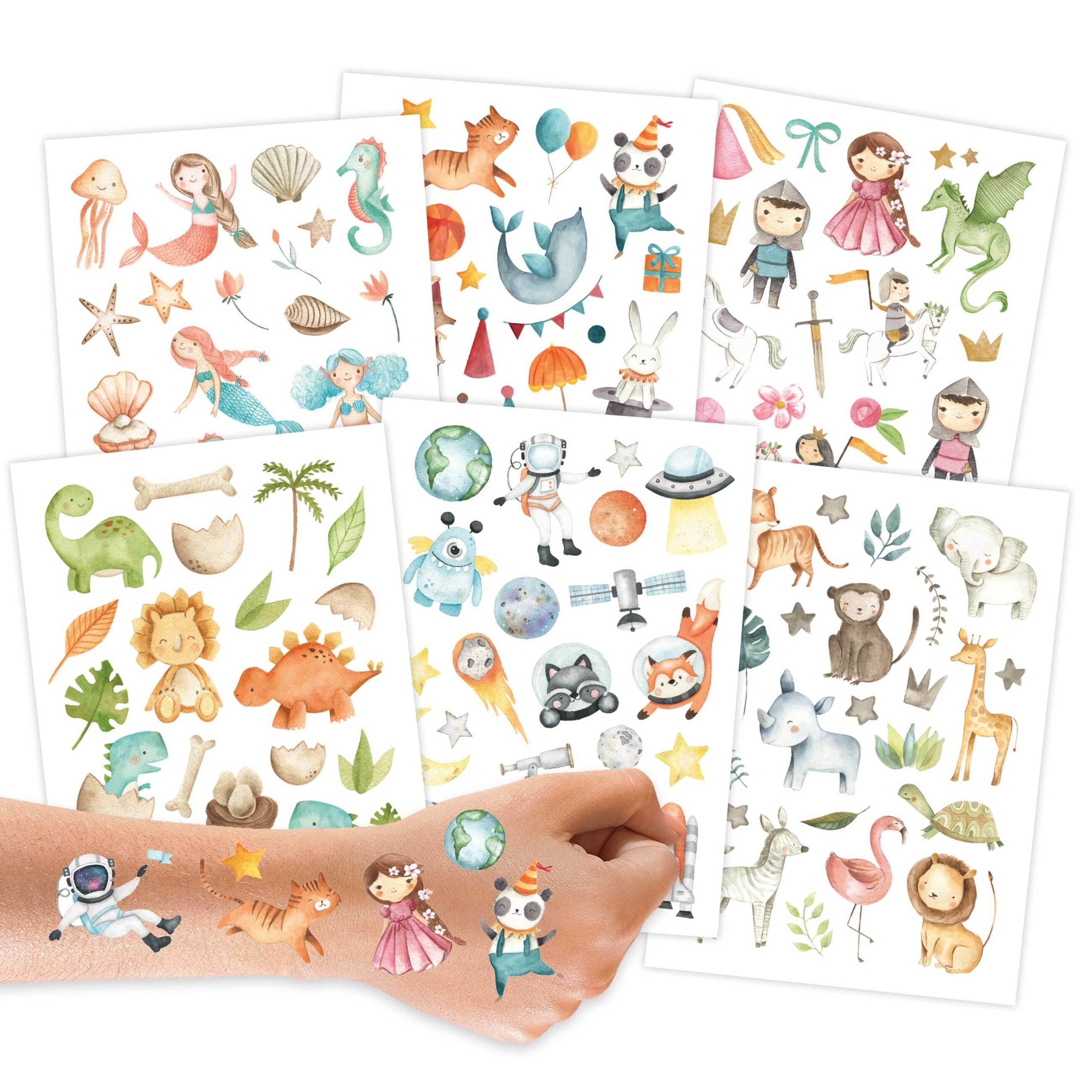 100 Kindertattoos - Bunter Mix