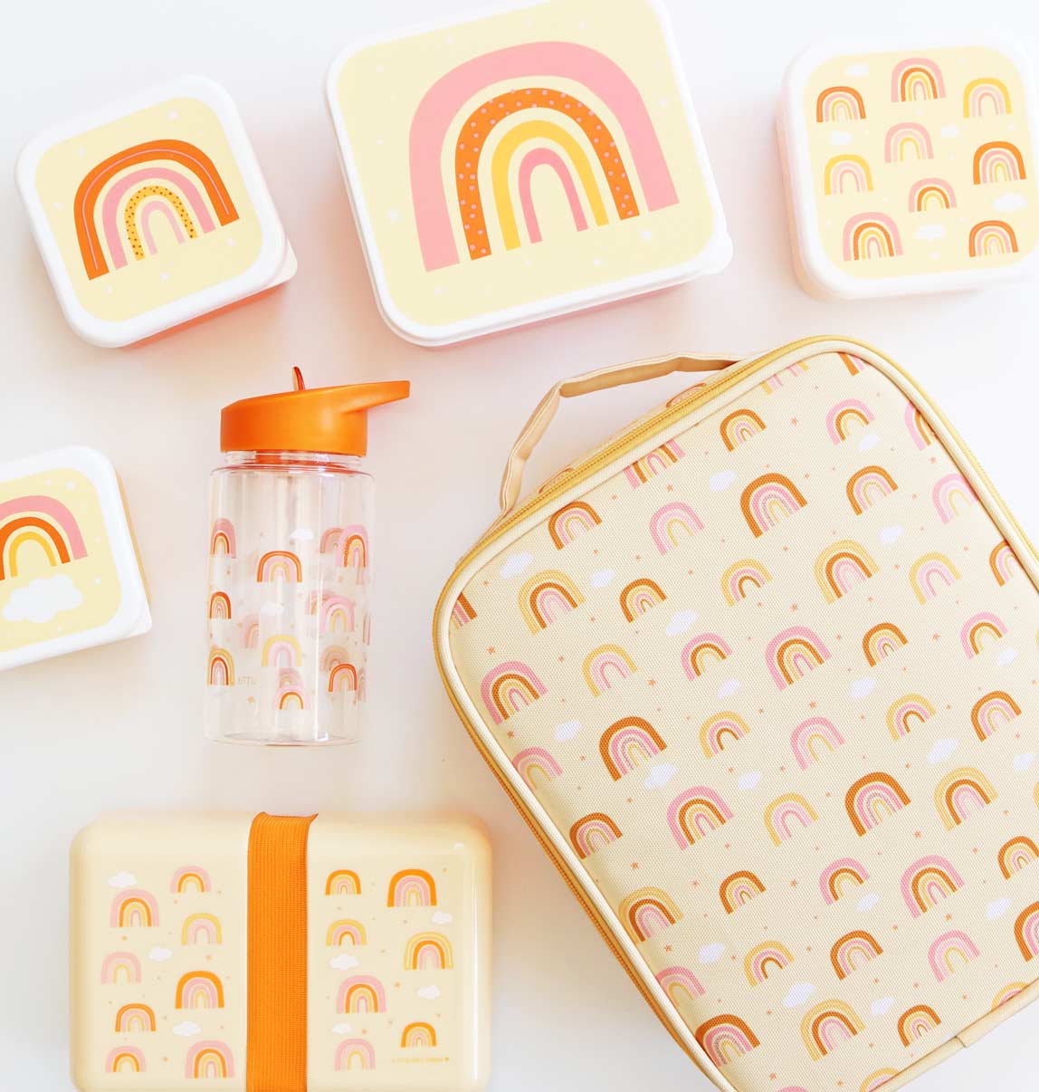 Brot- und Snackdosen Set: Regenbogen