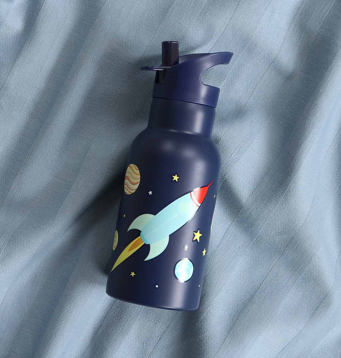 Edelstahl-Trinkflasche: Weltall