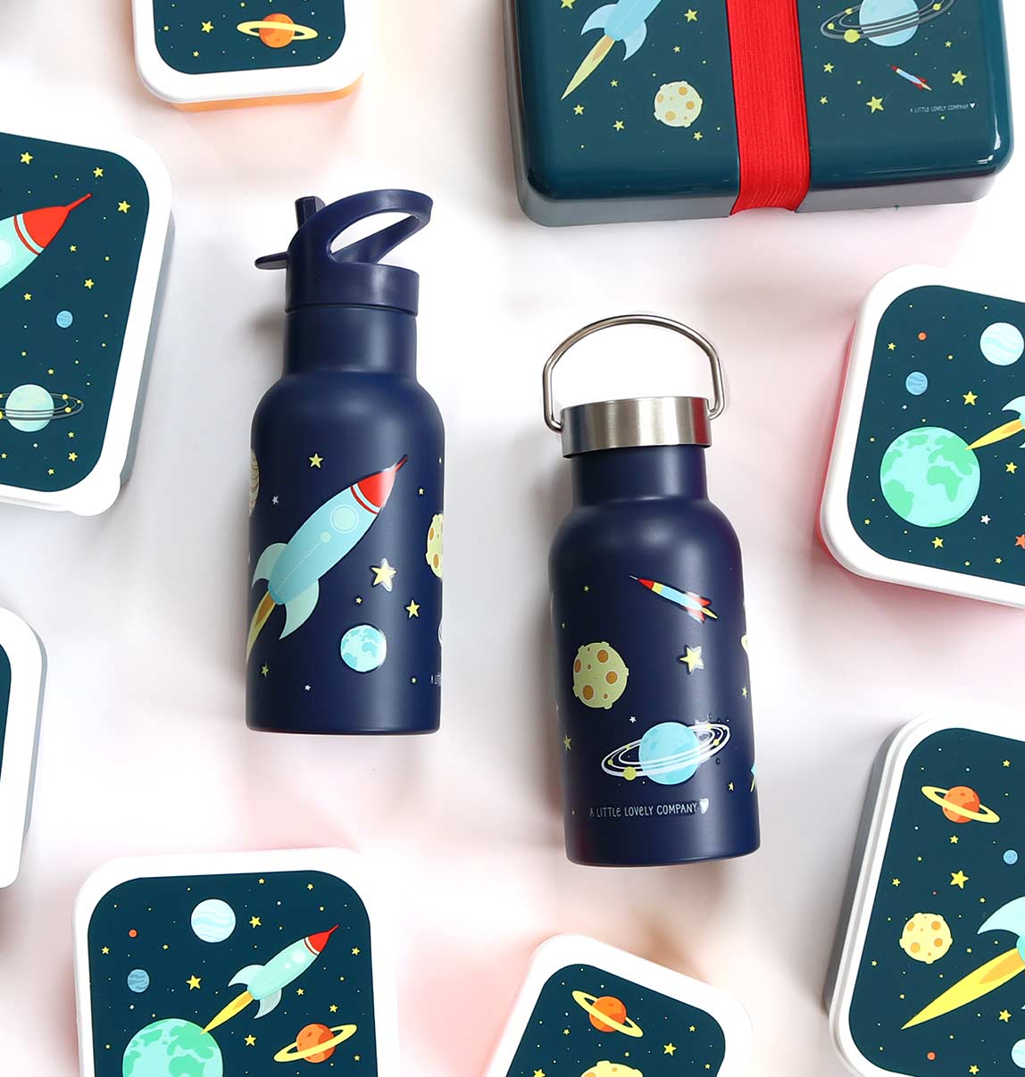 Edelstahl-Trinkflasche: Weltall