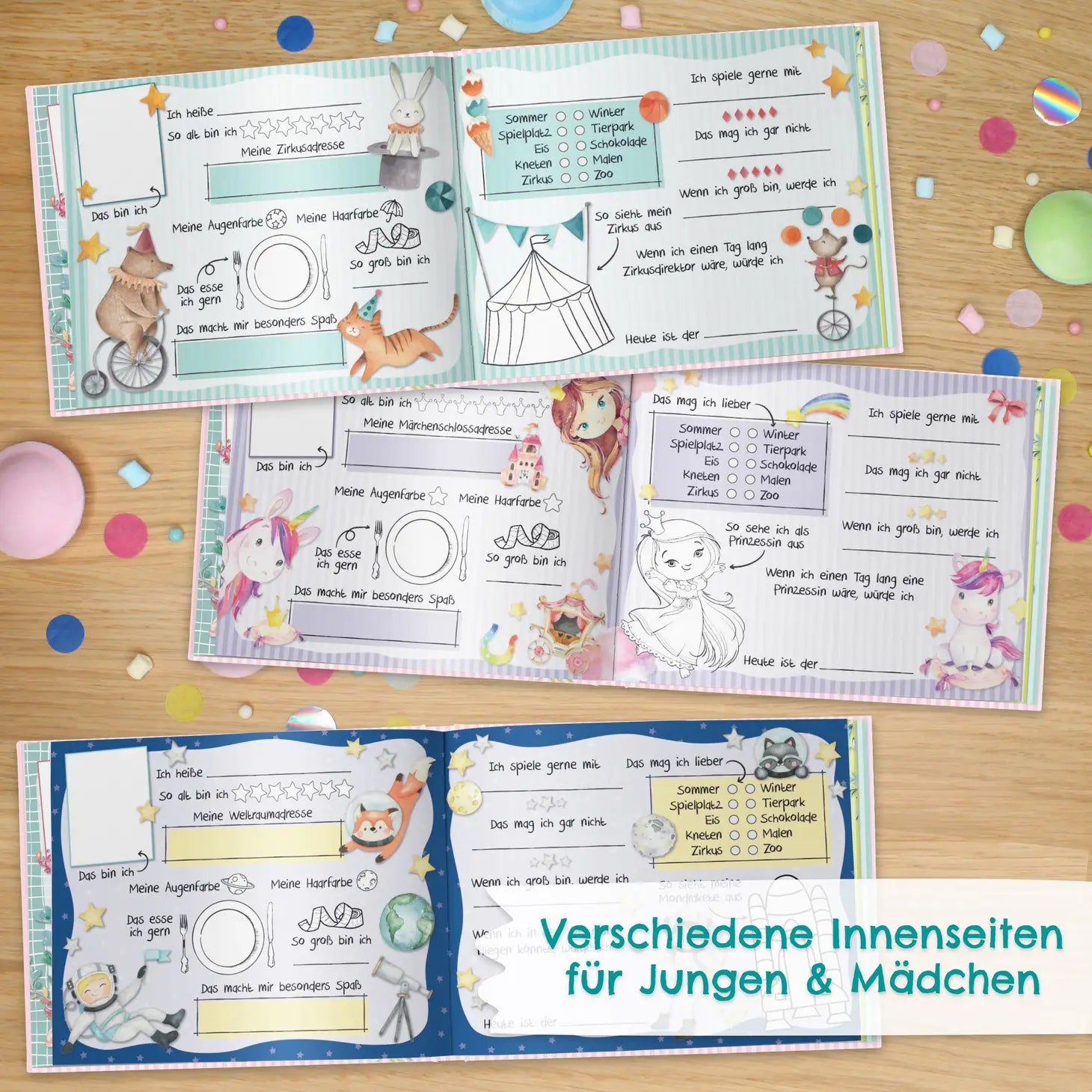 Freundebuch für Kinder - Kindergartenfreunde - Rosa