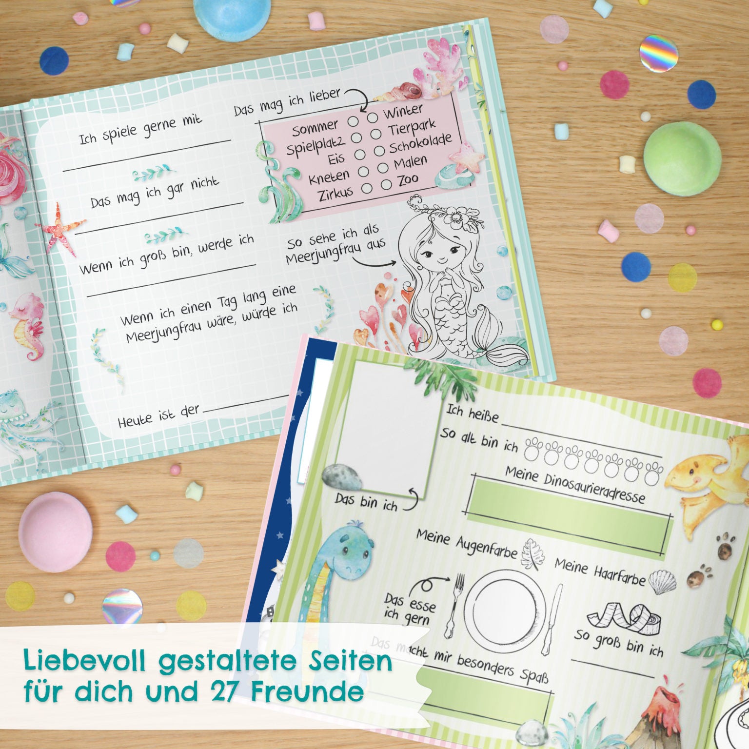 Freundebuch für Kinder - Kindergartenfreunde - Türkis