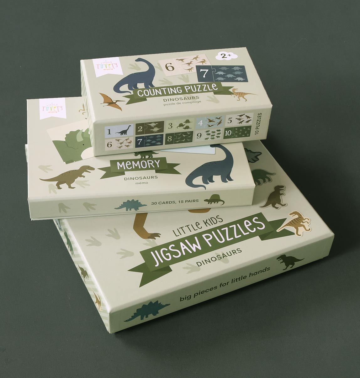 Zahlenpuzzle: Dinosaurier