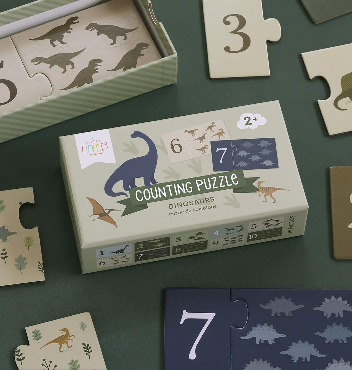 Zahlenpuzzle: Dinosaurier