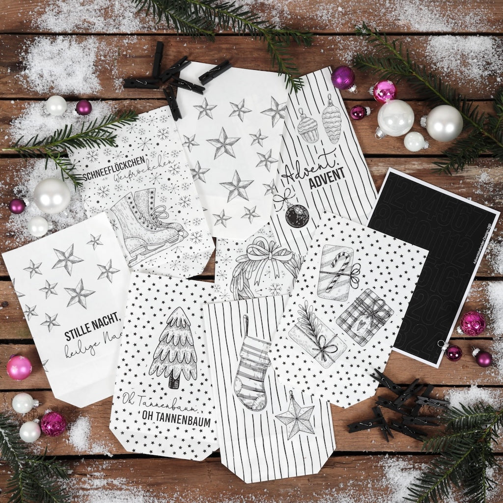 Adventskalender bedruckt – Christmas Set 15