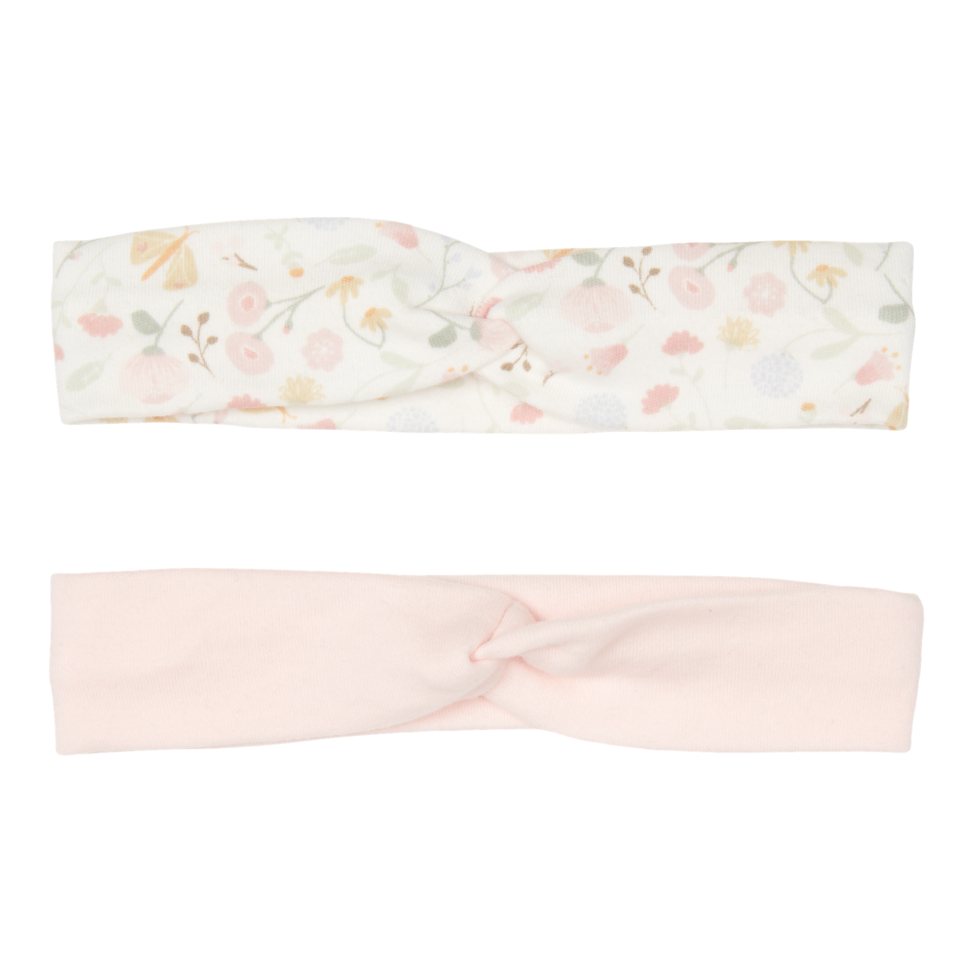 Stirnbändern Baby Set mit zwei Flowers & Butterflies/Pink