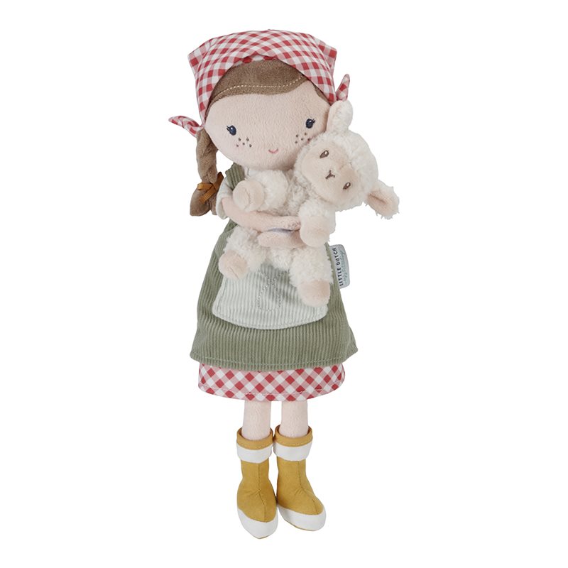 Kuschelpuppe Farmer Rosa mit Schaf 35cm