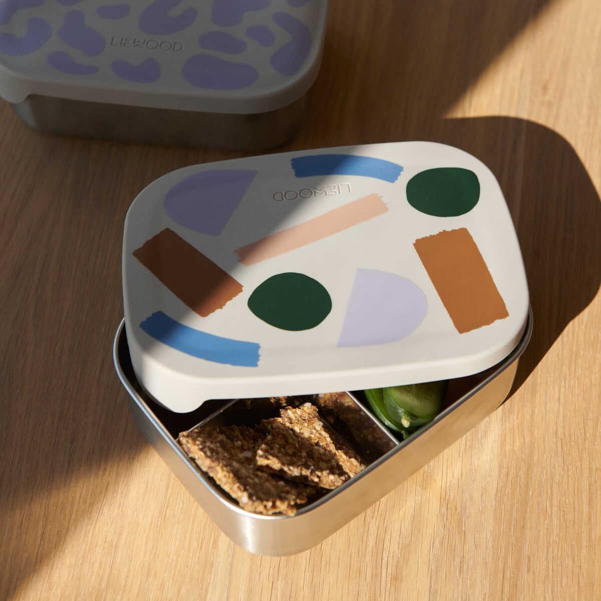 Liewood Arthur Lunchbox „Leo / Misty lilac“, Edelstahl mit Silikon-Deckel