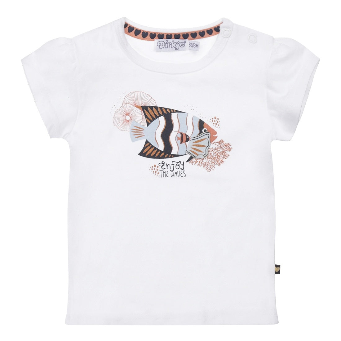Mädchen T-shirt weiß Fisch