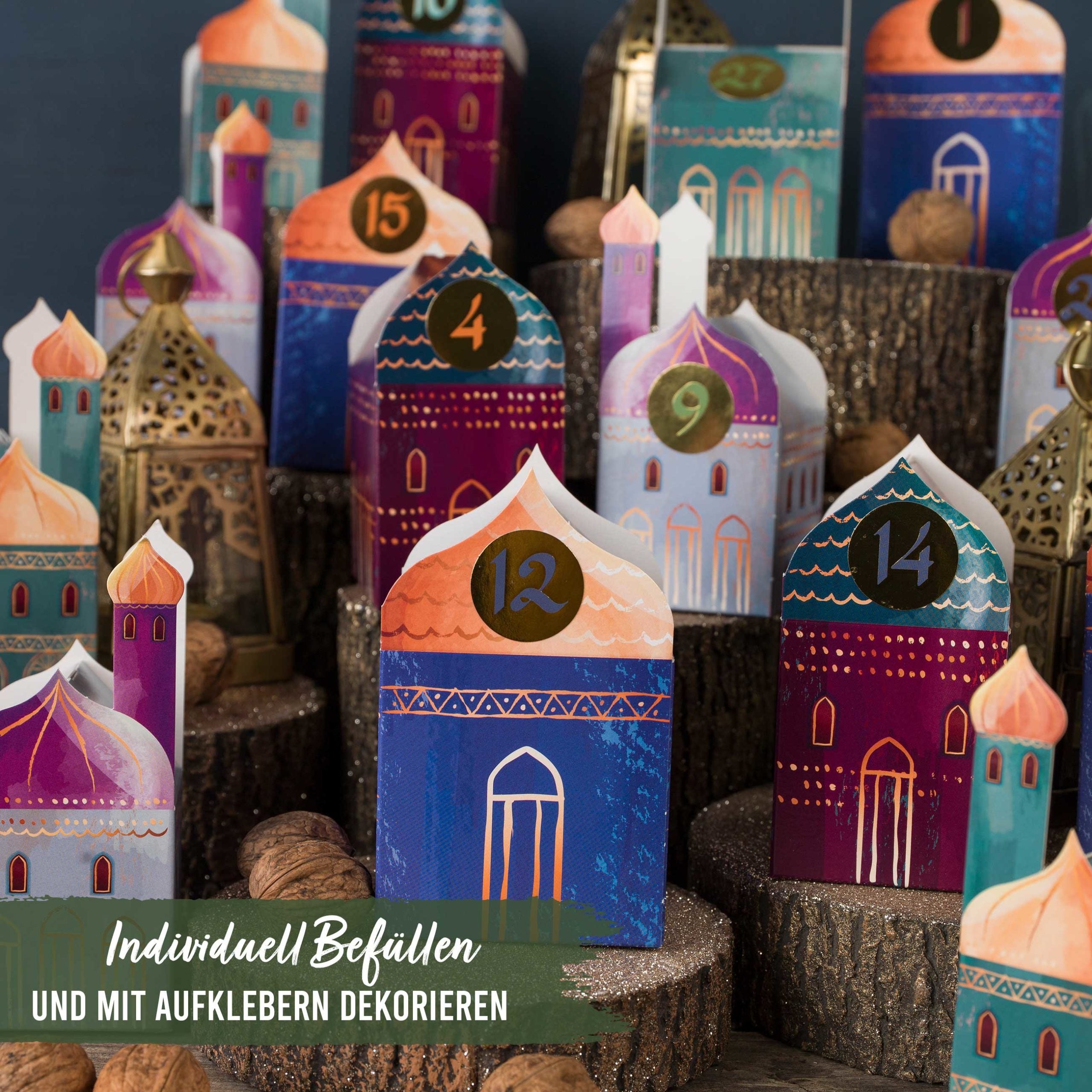 Ramadan Kalender zum Basteln – Häuser Set