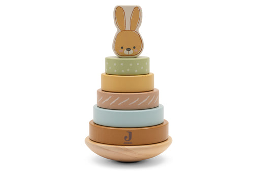 Holz-Stapelturm mit Ringen - Bunny Luz