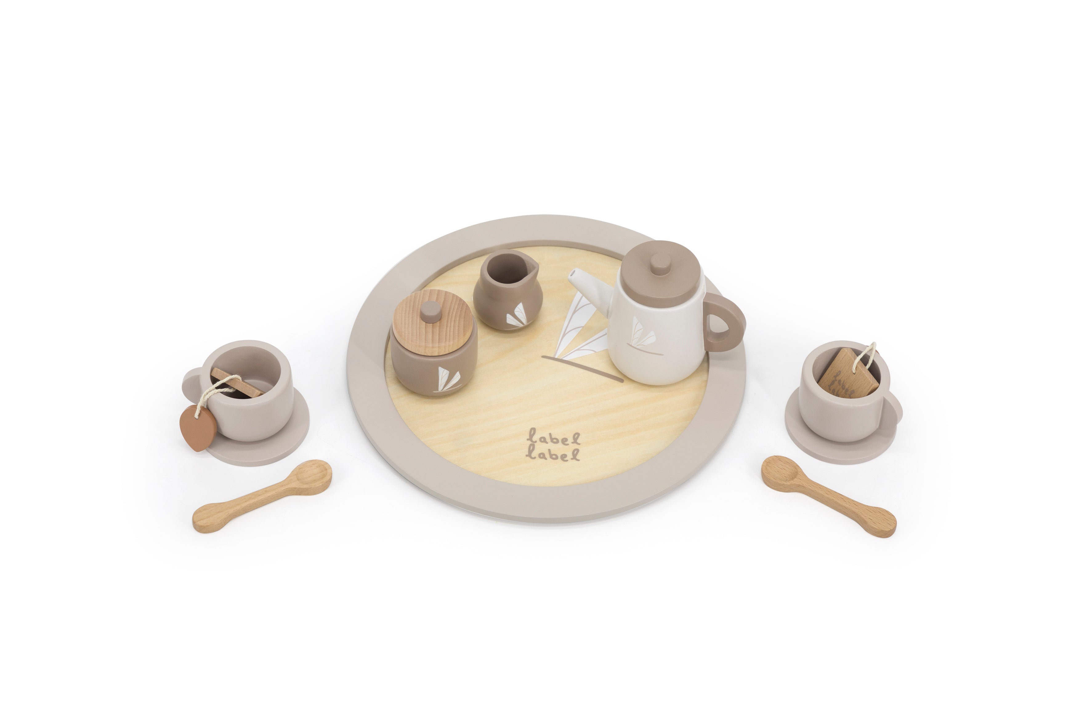 Holz Tee-Set Nougat