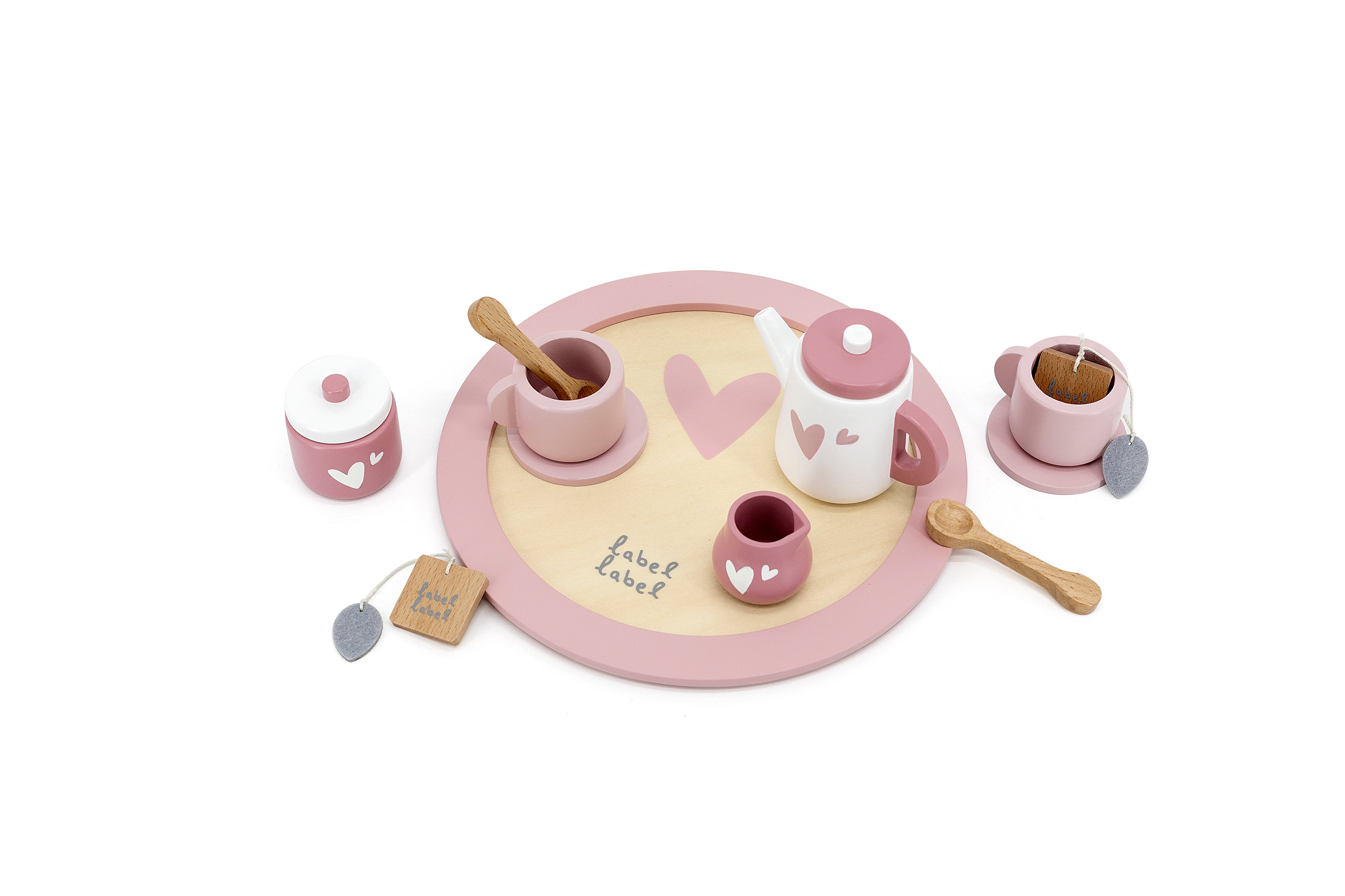 Holz Tee-Set Rosa